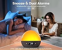 MOMILLA RO310 Sunrise Alarm Clock with Bluetooth Speaker — image 3