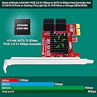FebSmart FS-S4-Pro V2 PCIe to 4-Ports SATA III Expansion Card — image 2