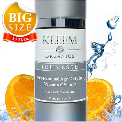 Kleem Pure Vitamin C Serum 20% with Hyaluronic Acid & Vitamin E, 1.7oz