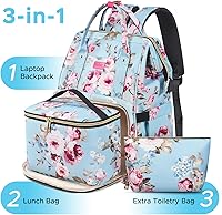 Kaome 15.6 Inch Laptop Backpack with Insulated Lunch Bag — image 2