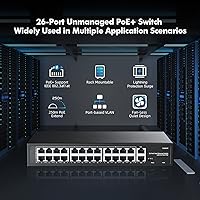 YuLinca F2602GP 24-Port PoE Switch with 2 Gigabit Uplinks — image 2