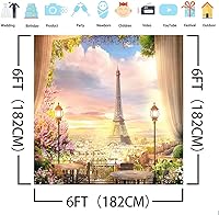 Yieldeer 6x6 ft Paris Photo Backdrop — image 2