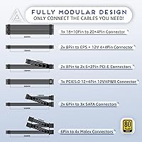 Apevia ATX-PM1200W 1200W Fully Modular RGB Power Supply — image 6