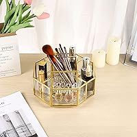 Hipiwe 360 Degree Rotating Glass Makeup Organizer — image 2