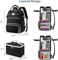 ETRONIK Lunch Backpack for Women, 17.3-Inch Laptop Backpack with USB Port — image 5