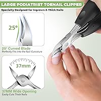 HANDWENG Toenail Clippers for Seniors Thick Nails 6-in-1 Set — image 3
