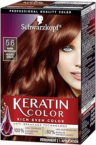 Schwarzkopf Keratin Color 5.6 Warm Mahogany Hair Color Cream Review