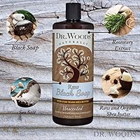 Dr. Woods Raw Moisturizing Black Unscented Soap, 32 Ounce — image 3
