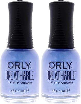Orly Breathable Treatment Plus Color You Had Me At Hydrangea Nail Polish 0.6oz (Pack of 2)