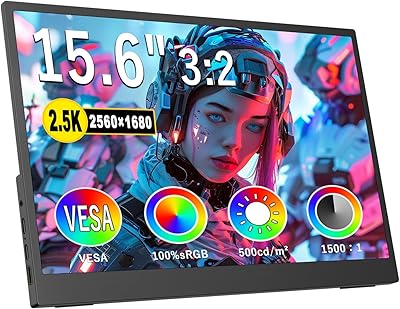 Topmonitor P15.6/2.5K Portable Monitor 15.6-inch 2560×1680