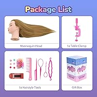 Neverland Beauty & Health Mannequin Head with Hair - 20 Inch Cosmetology Manikin Practice Braiding Doll Head — image 8