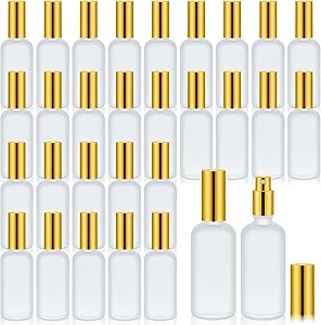 Roshtia 30 Pcs 3.4 oz Gold Glass Spray Bottles Review