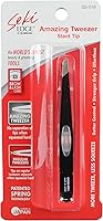 Seki EDGE SS-518 Amazing Tweezer - Slant Tip Stainless Steel Black — image 3