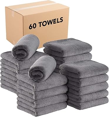 Arkwright Microfiber Coral Fleece Salon Towels, 16 x 27 in, Grey, Case of 60