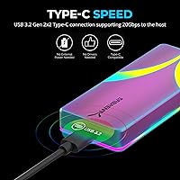 Sabrent Rocket RGB USB-C 20Gbps M.2 SATA/NVMe SSD Enclosure — image 4