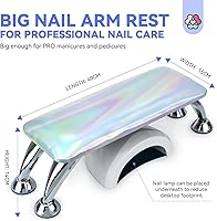 SAVILAND Nail Arm Rest with Microfiber Leather Mat — image 3