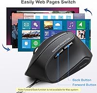 SANWA Wired Ergonomic Mouse — image 6