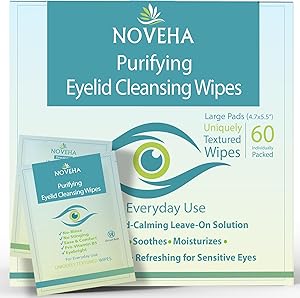 NOVEHA Eyelid & Lash Wipes, 60 Count Review