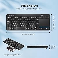 Bnnwa Multi-Device Wireless Bluetooth Keyboard with Touchpad — image 7