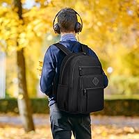 ZUBOND Unisex Black Backpack with USB Port, 15.6-Inch Laptop Compartment, 30L — image 6