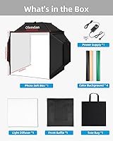 Glendan Upgrade Professional Portable Photo Studio Light Box 20″x20″ — image 7