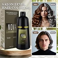 NOVA Shampoo Hair Dye Shampoo - Light Brown 500mL — image 2