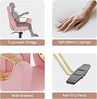 LOUVIXA Barber Chair Modern Pink — image 8