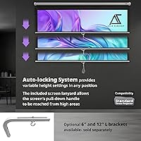Akia Screens 100-inch Manual Pull Down Projector Screen — image 2