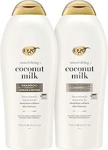 OGX Nourishing + Coconut Milk Shampoo and Conditioner 25.4 FL OZ 2 Pack