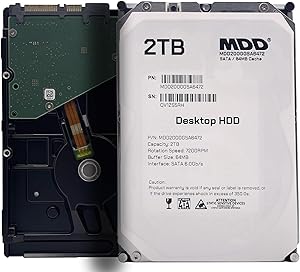 MDD 2TB 64MB Cache 7200RPM SATA 3.5in Internal Hard Drive