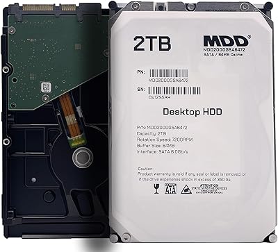 MDD 2TB 64MB Cache 7200RPM SATA 3.5in Internal Hard Drive