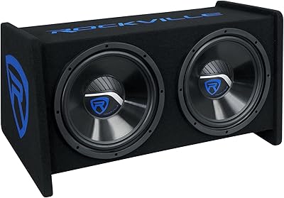 Rockville RV1212P Dual 12″ Car Audio Subwoofers