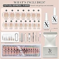 SXC Cosmetics French Tip Press On Nails XS Square ST113KIT — image 5