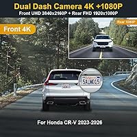 Fitcamx Front 4K + Rear 1080P Dash Cam for Honda CR-V 2023-2026 — image 2