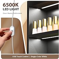 OmySalon 32-Inch 3-Tier LED Nail Polish Organizer Shelf — image 4