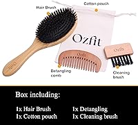 OZFIT 100% Boar Bristle Hair Brush — image 7