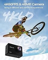 TIMNUT 4K 60fps Action Camera with 64GB SD Card and 2 Batteries — image 3