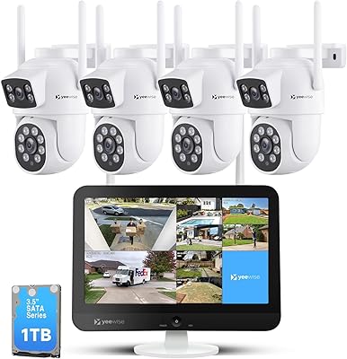 YEEWISE 2K Wi-Fi 6 Wireless Security Camera System