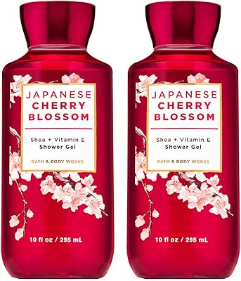 Bath and Body Works Japanese Cherry Blossom Shower Gel 10 Oz 2 Pack