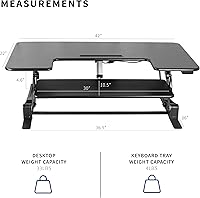 VIVO 42-inch Electric Height Adjustable Stand Up Desk Converter — image 3