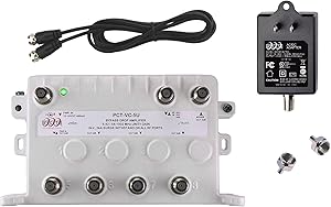 Reliable Cable 5-Port Cable TV Modem Splitter Signal Booster/Amplifier