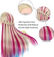 Eumos Mannequin Head with Hair, 29″ Training Head — image 4