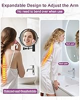 DECLUTTR 9-Inch Wall Mounted Makeup Mirror, 1X/20X Magnification, Black — image 5