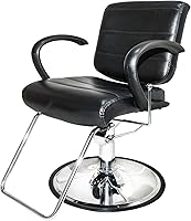 PureSana Chromium Vinyl Kyler Salon Chair - Black — image 1