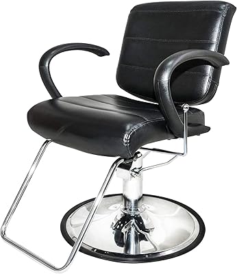 PureSana Chromium Vinyl Kyler Salon Chair - Black