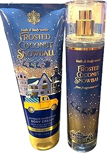 Bath & Body Works Frosted Coconut Snowball Fragrance Mist & Cream Set 16oz Review