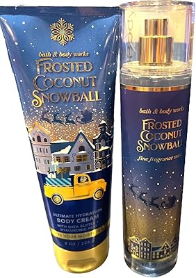 Bath & Body Works Frosted Coconut Snowball Fragrance Mist & Cream Set 16oz