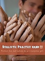 PALPTASN Silicone Practice Hand for Acrylic Nails with Stand Bracket (Right Hand, Ivory White) — image 8