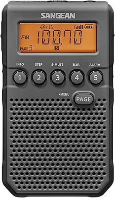 Sangean DT-800BK AM/FM/NOAA Weather Alert Pocket Radio