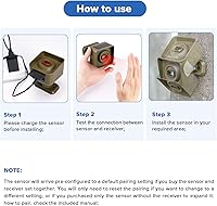 Chtoocy Solar Driveway Alarm 4 Sensors 1 Receiver — image 8